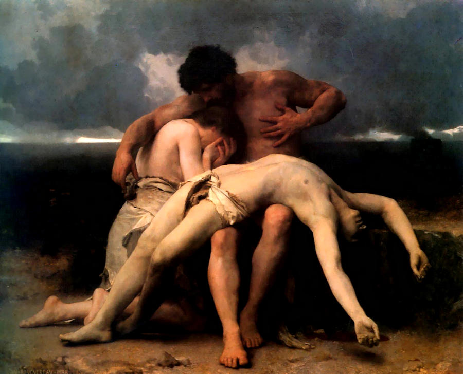 Genesis Painting - First Mourning by William Adolphe Bouguereau