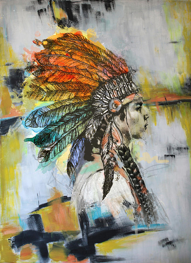 First Nations Painting - First Nations 26B by Corporate Art Task Force