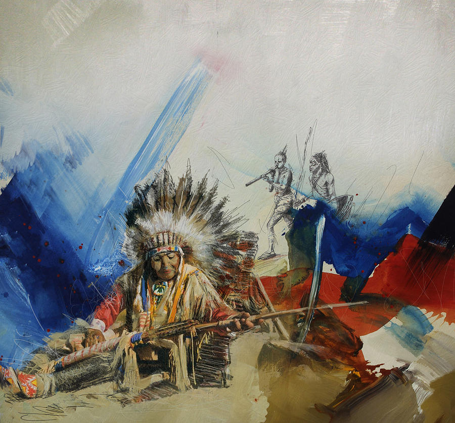 First Nations Painting - First Nations 30 by Corporate Art Task Force