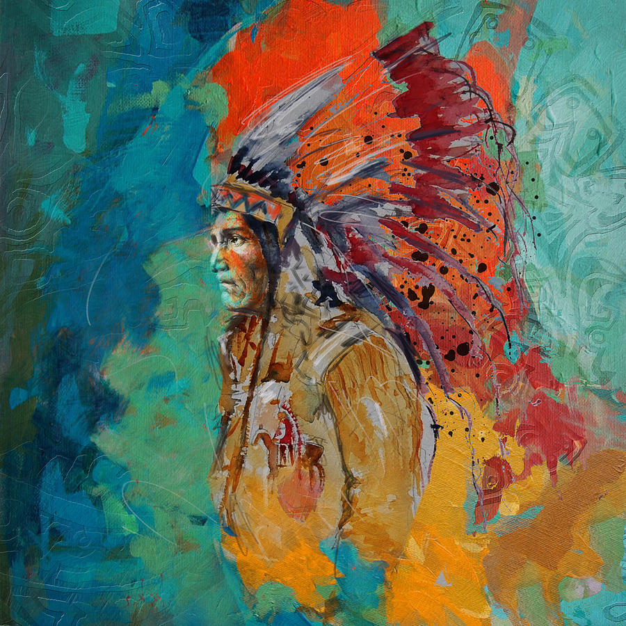 First Nations Painting - First Nations 9 by Corporate Art Task Force