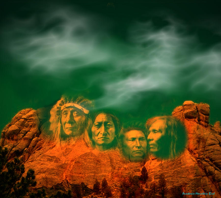 First Nations Chiefs in Mount Rushmore Photograph by Anastasia Savage Ealy