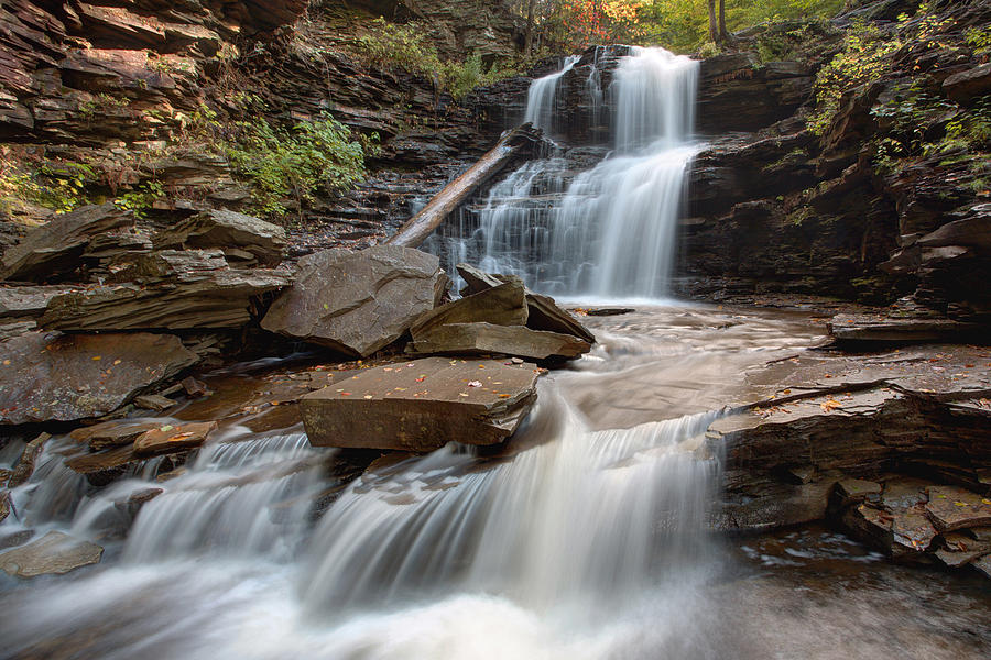 First October Morning Light On Shawnee Falls Photograph by Gene Walls