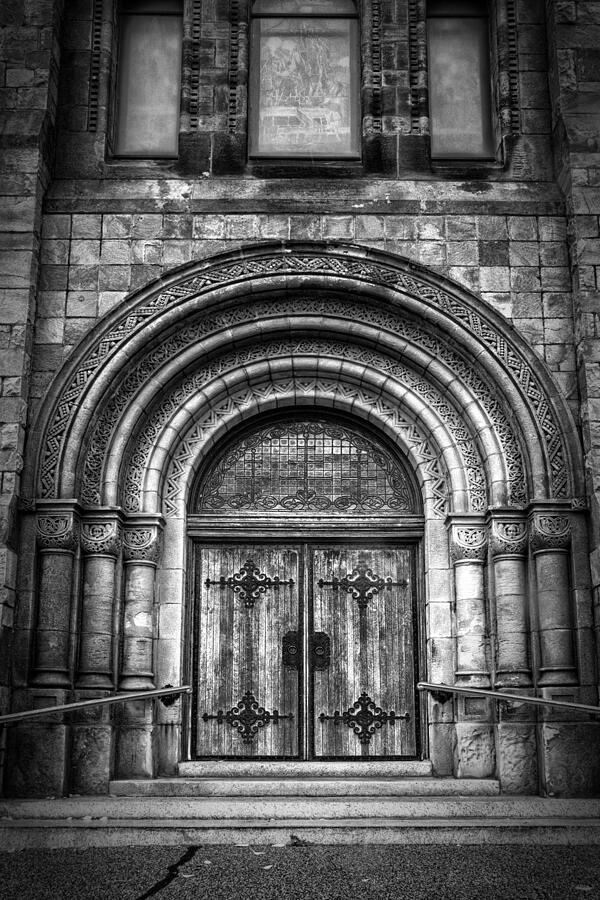 First Parish Church of Plymouth Door Photograph by Joan Carroll