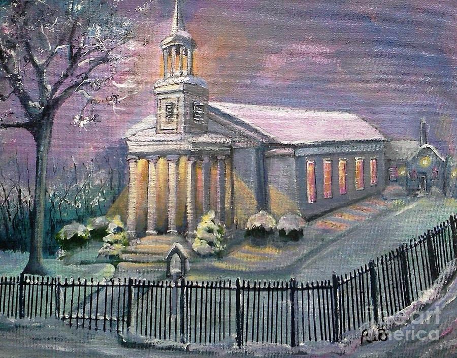 First Parish Church Painting by Rita Brown