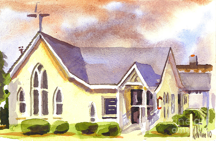 First Presbyterian Church Ironton Missouri Painting by Kip DeVore