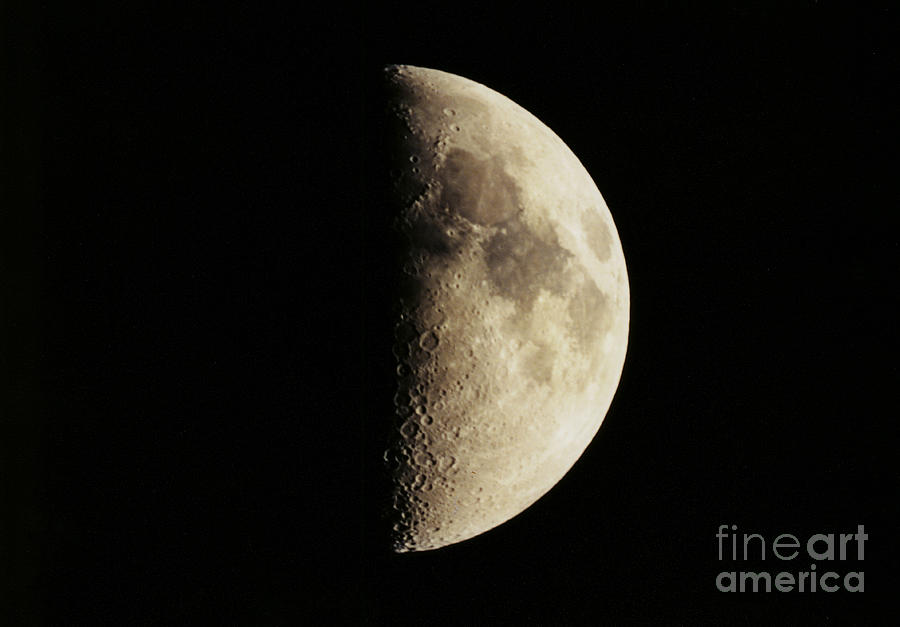 First Quarter Moon Photograph by John Chumack