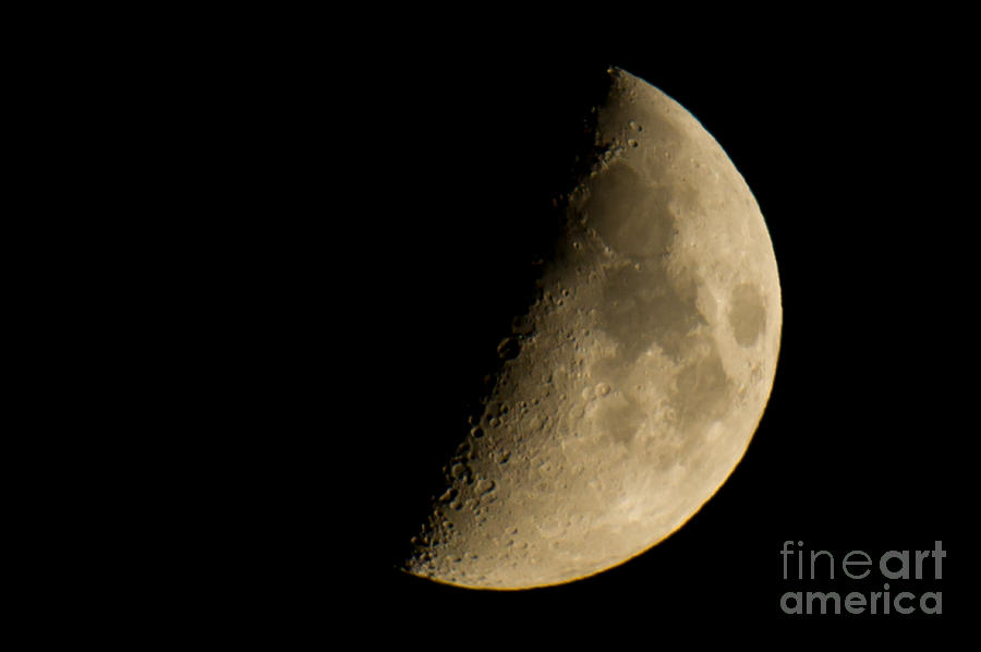 First quarter moon Photograph by Torbjorn Swenelius