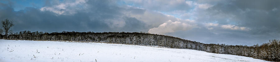 First snow across a farm field Photograph by Chris Bordeleau