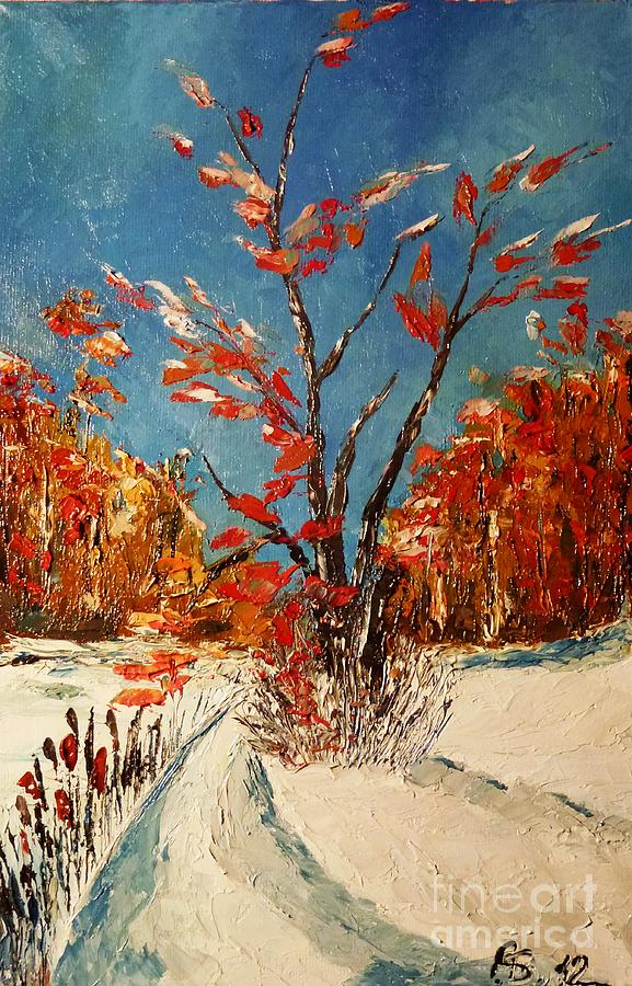 First Snow Painting by Amalia Suruceanu