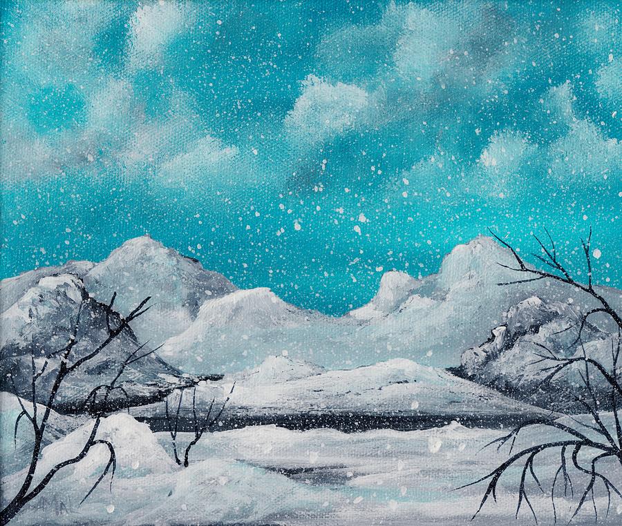 First Snow Painting by Anastasiya Malakhova
