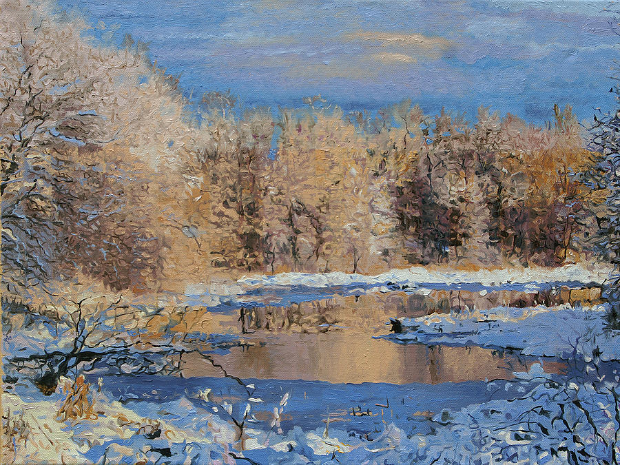 First Snow Painting by Kenneth Young