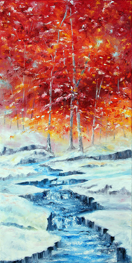 First Snow Painting by Meaghan Troup