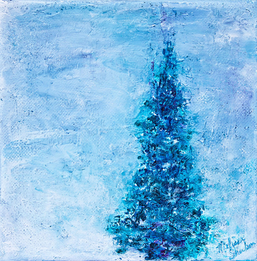 Tree Mixed Media - First Snow by Melissa Fae Sherbon