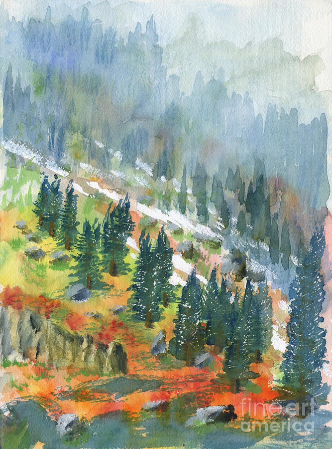 First Snow Painting by Walt Brodis