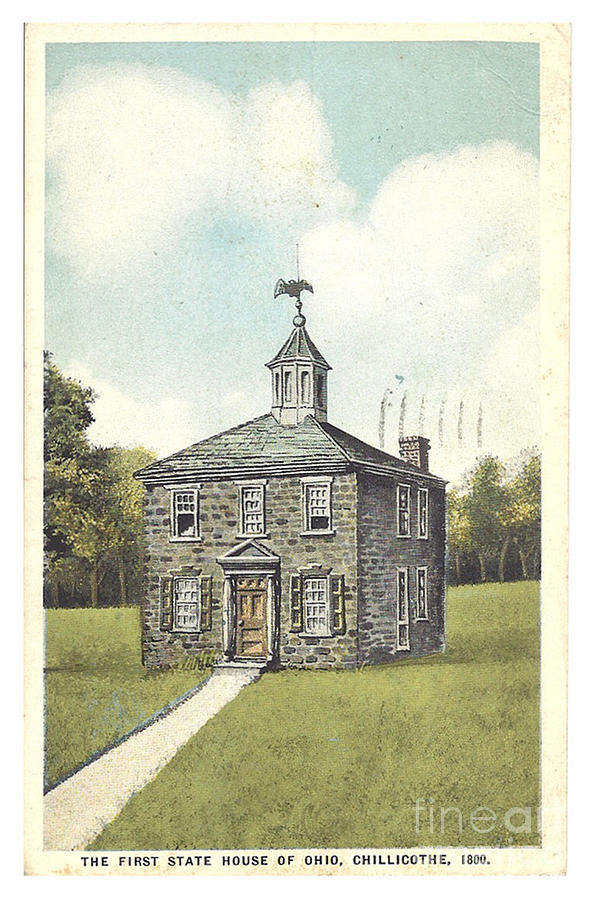 First State House of Ohio Postcard Photograph by Charles Robinson