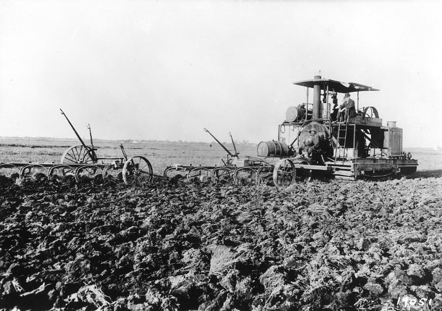 First Steam Tractor, 1904 Photograph by Granger First Steam Tractor, 1904 Photograph by Granger