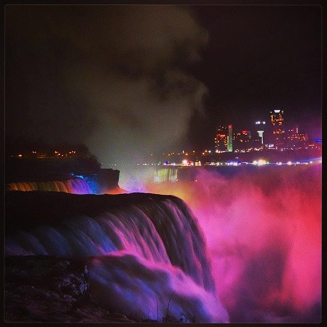 City Photograph - Niagara at Night by Laura Doty
