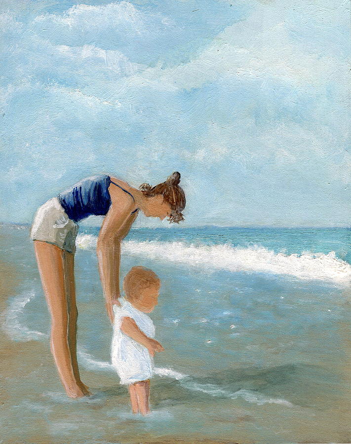 Beach Painting - First Timer by Karyn Robinson