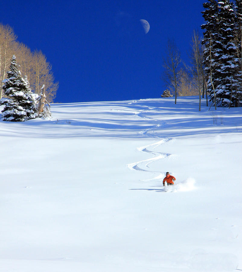 Winter Photograph - First Tracks by Wasatch Light