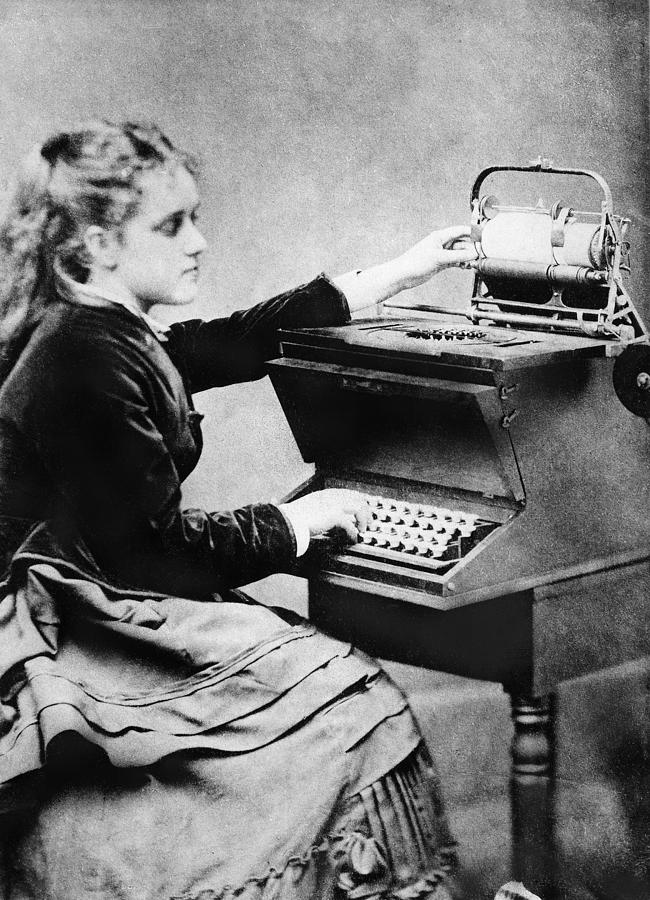 First Typist, 1872 Photograph by Granger