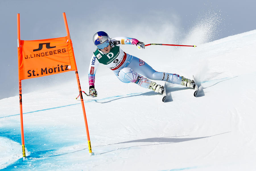 FIS World Ski Championships - Womens Downhill Photograph by Hans Bezard/Agence Zoom