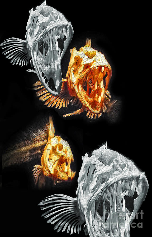 Fish Bones Painting - Fish Bones by Gregory Dyer