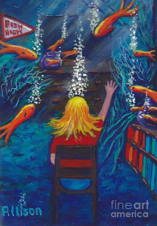 Fish Dreams Painting by Allison Constantino