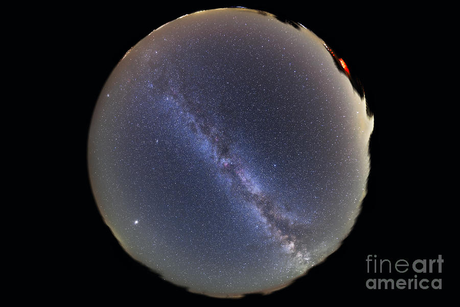 Fish-eye Lens View Of Sky With Milky Photograph by Alan Dyer