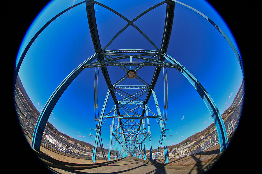 Fish Eye View of Walnut Street Bridge Photograph by Tom and Pat Cory