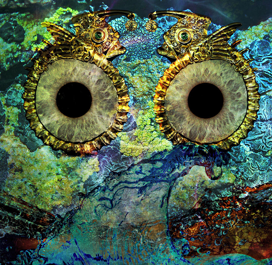 Fish Eyes Painting by Ally  White