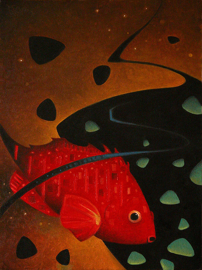 Fish Food Painting by T S Carson
