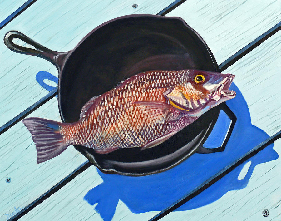 Fish Fry Painting by Susan Duda