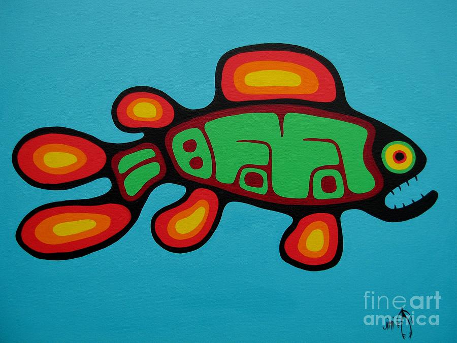 Fish Painting by Jim Oskineegish