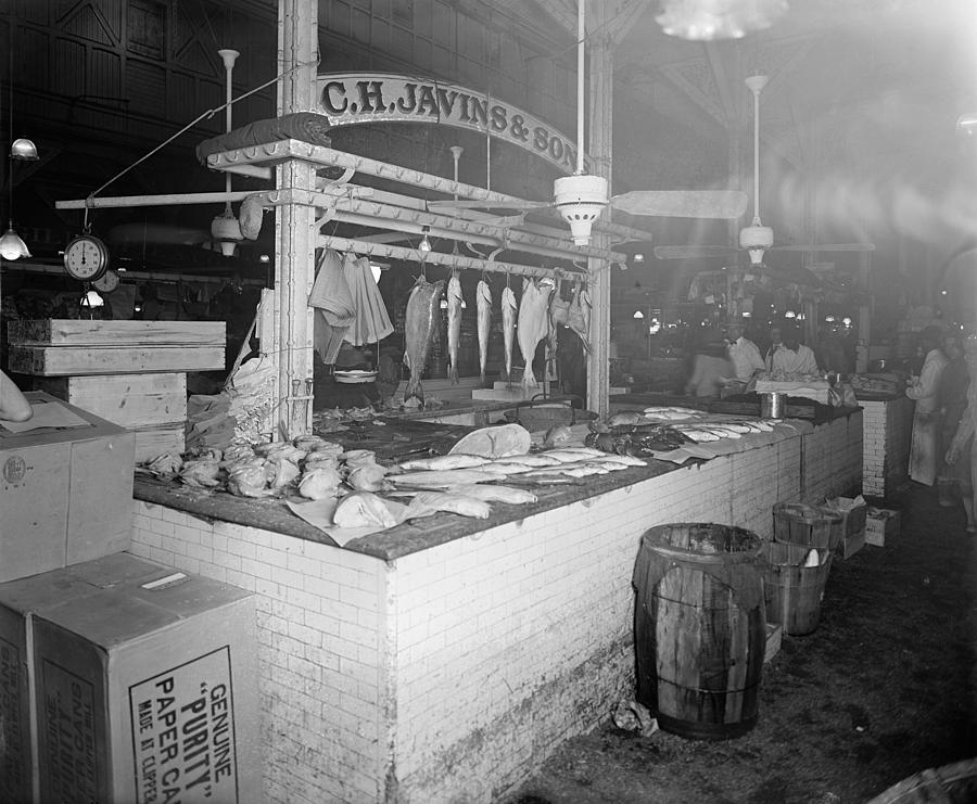 Fish Market, C1916 Photograph by Granger