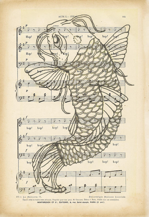 Fish Music Digital Art by Georgia Clare