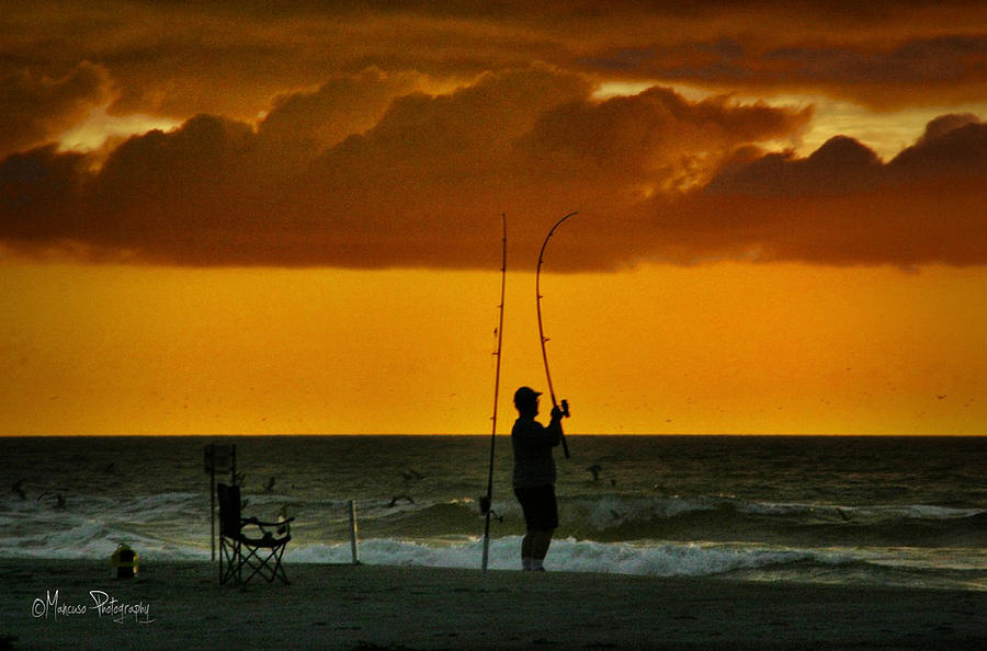 Fish On at Dawn Photograph by Phil Mancuso