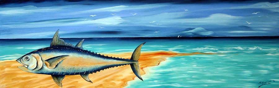 Fish Painting - Fish Out Of Water by Roberto Gagliardi