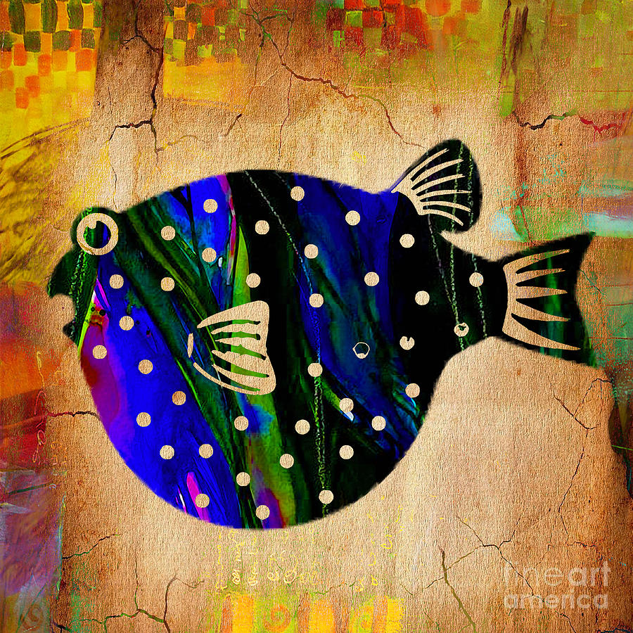Fish Plaque Mixed Media by Marvin Blaine