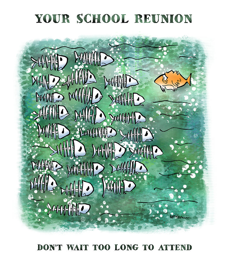 Fish School Reunion Digital Art by Mark Armstrong