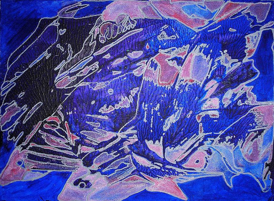 Fish Shoal Abstract Painting by Karen Jane Jones