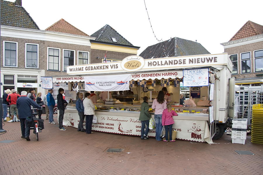 Steenwijk Photograph - Fish stall in the market in Steenwijk Netherlands by Ronald Jansen