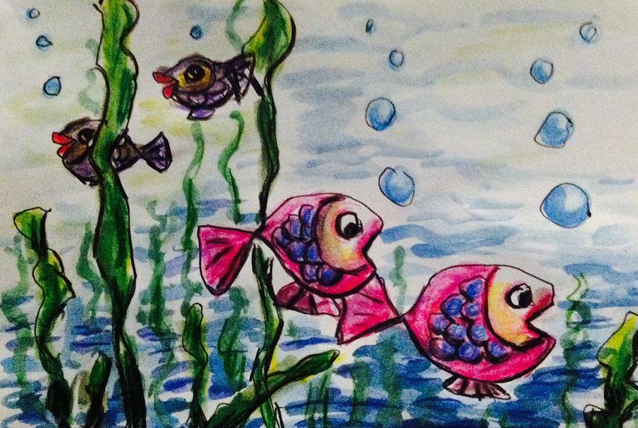 Fish tank Painting by Hae Kim
