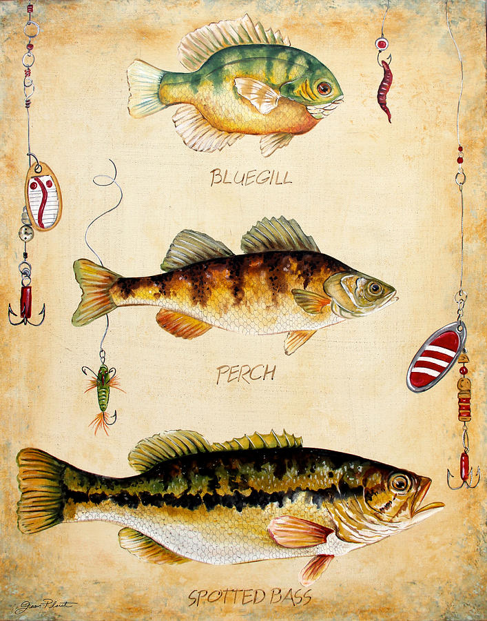 Fish Trio-C Painting by Jean Plout