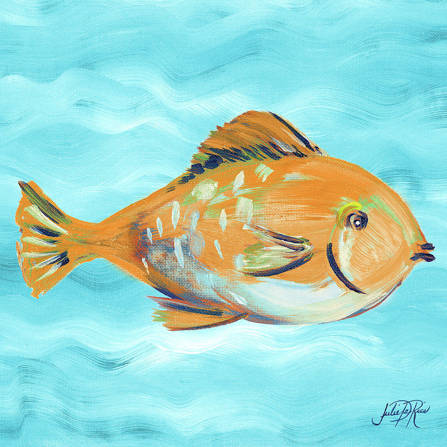 Fish Painting - Fish Underwater II by Julie Derice