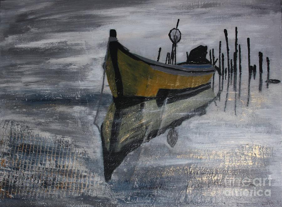 Fishboat Painting by Susanne Baumann