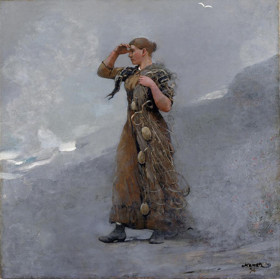 Winslow Homer Painting - Fisher Girl by Celestial Images