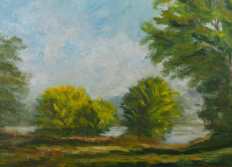 Fisher Lake Spring Avon Painting by Edward White