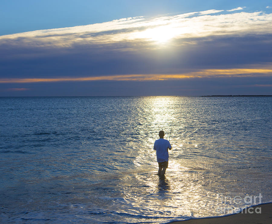 Sports Photograph - Fisherman at Sunrise by Diane Diederich