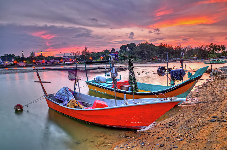 Fisherman Boats Photograph by Tuah Roslan