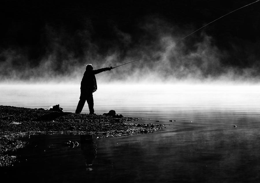 Fisherman Casting Photograph by Priya Ghose